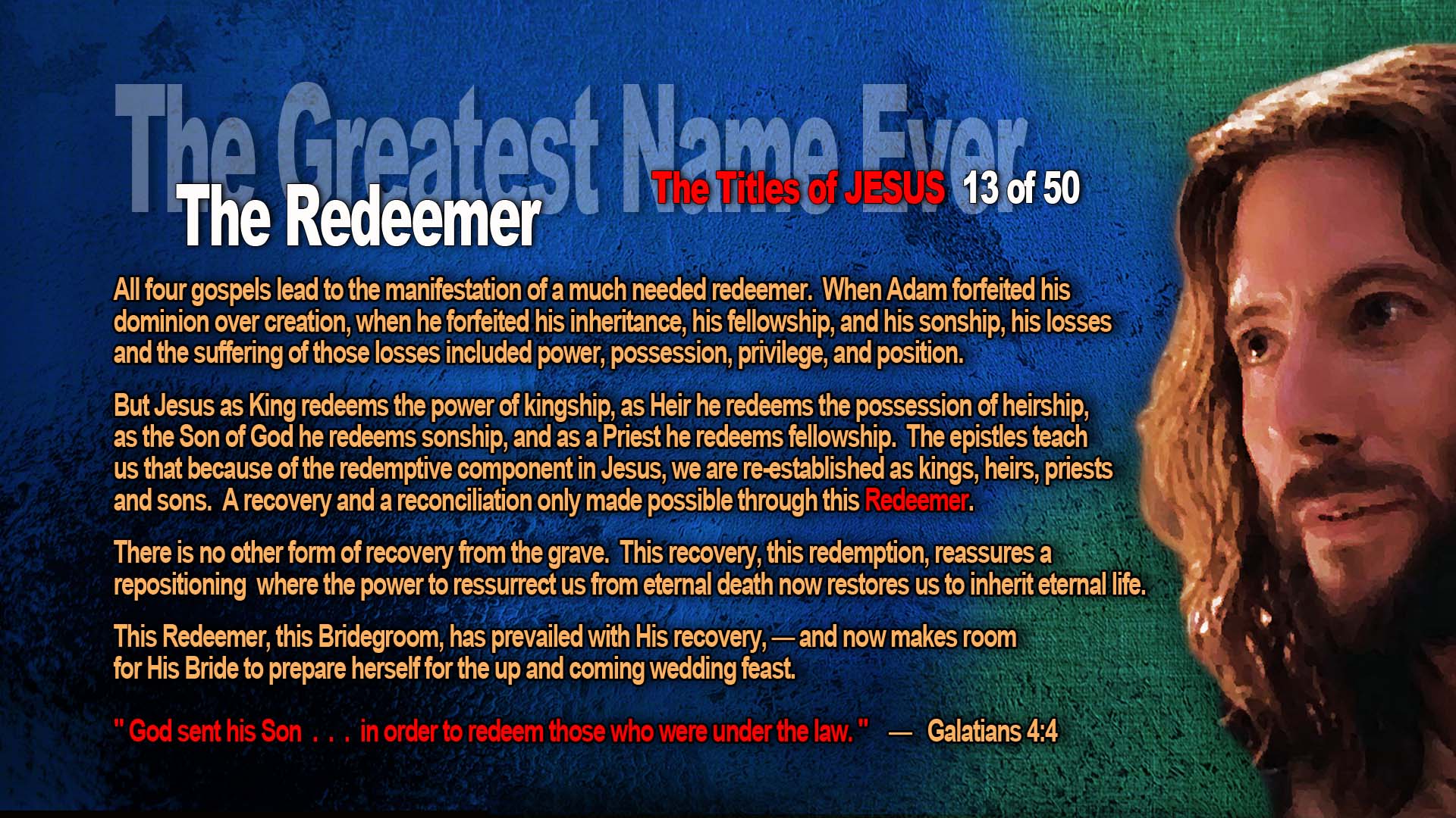 13 GreatestName Redeemer