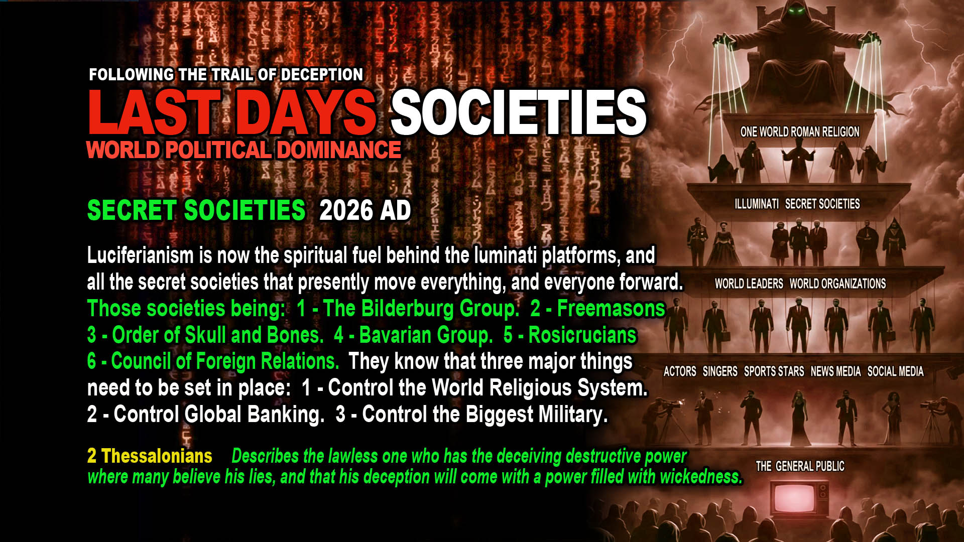 13 LastDays SecretSocieties