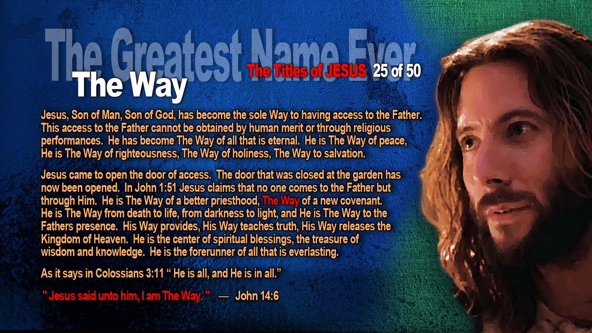 25 GreatestName TheWay