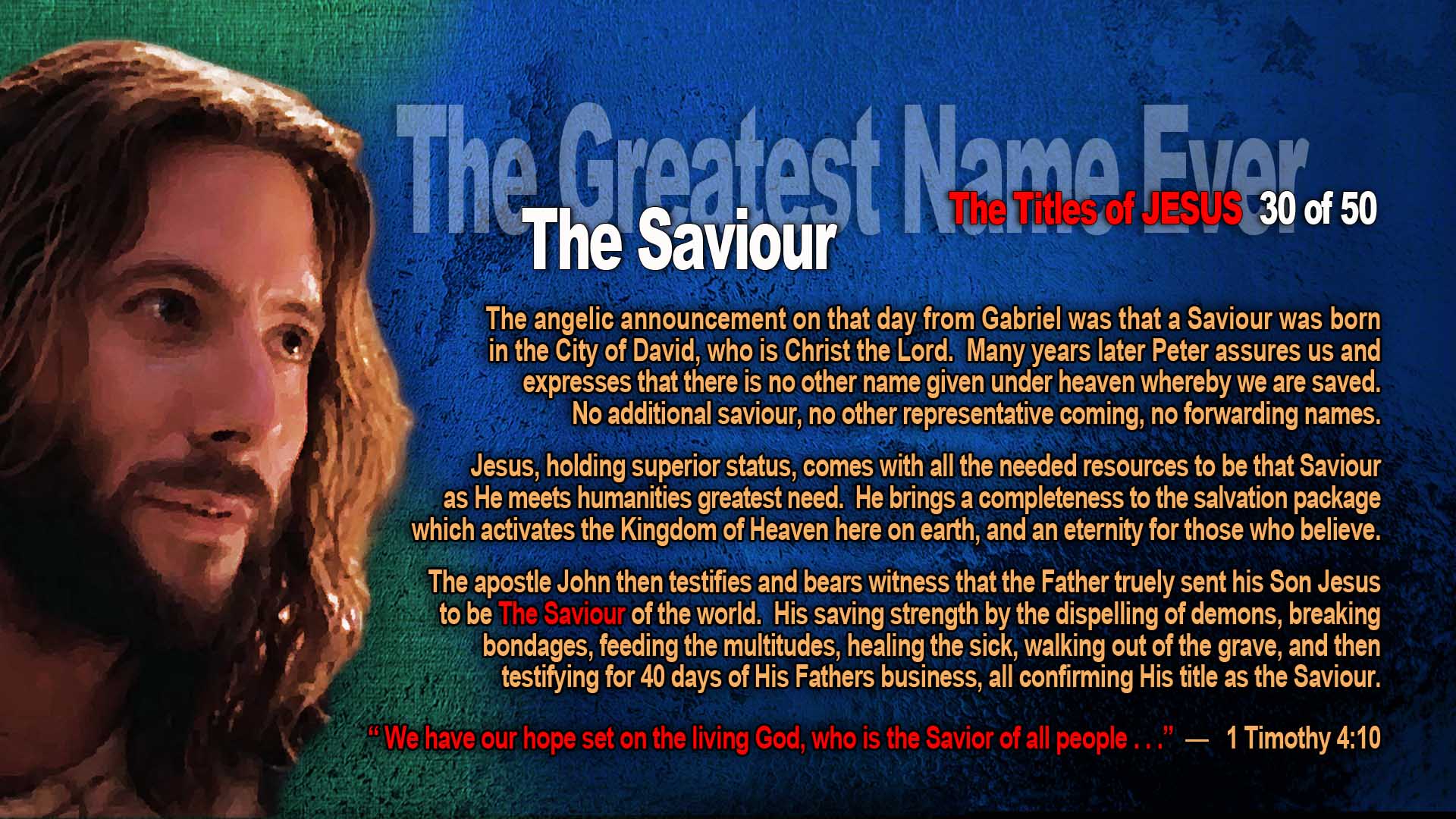 30 GreatestName Saviour