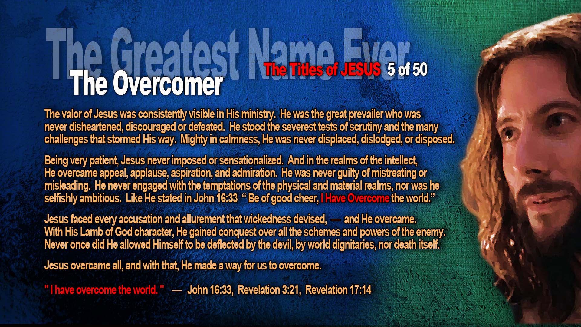 5 GreatestName Overcomer